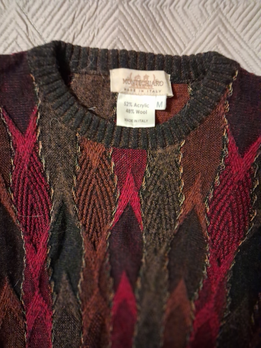 Men’s M Wool Blend Crewneck Sweater in Multicolor